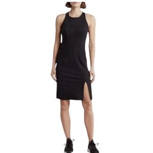 Zella Black Athleisure "Travel Dress" w/ Slit & Racerback - XS